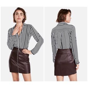 Express faux leather zipper skirt